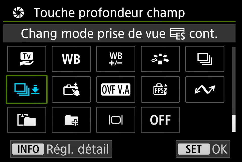 Tutoriel configuration rafale Canon R5 Mark II